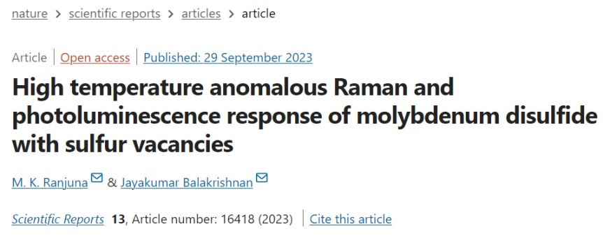 The Mysterious Light of Molybdenum Disulfide at High Temperature: A Deep Exploration of Raman Spectroscopy and Photoluminescence, A New Chapter by Molybdenum Disulfide